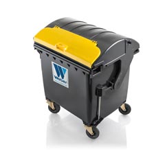 Мобильные мусорные баки 1100 литров с круглой крышкой LiL