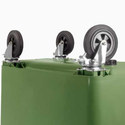 мусорные баки 660 л Стопор колес